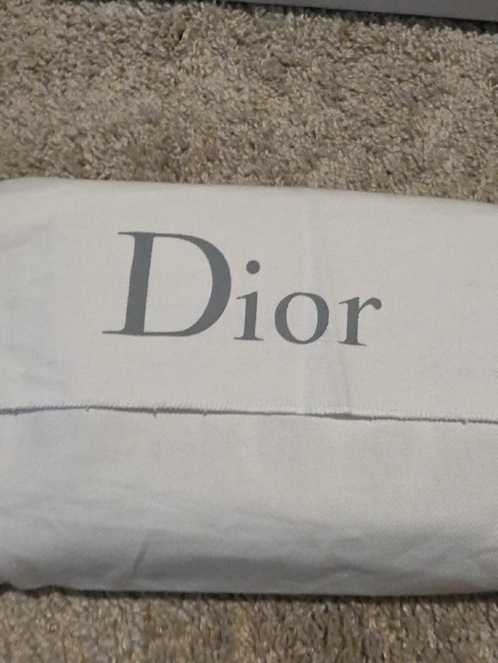 Dior Gray Leather Clutch with Gold CD Hardware